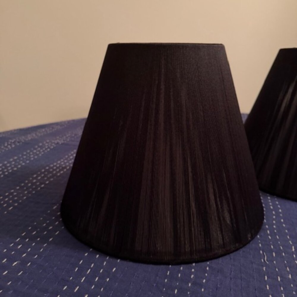 Pair of Black Lamp Shades - Picture 2 of 2